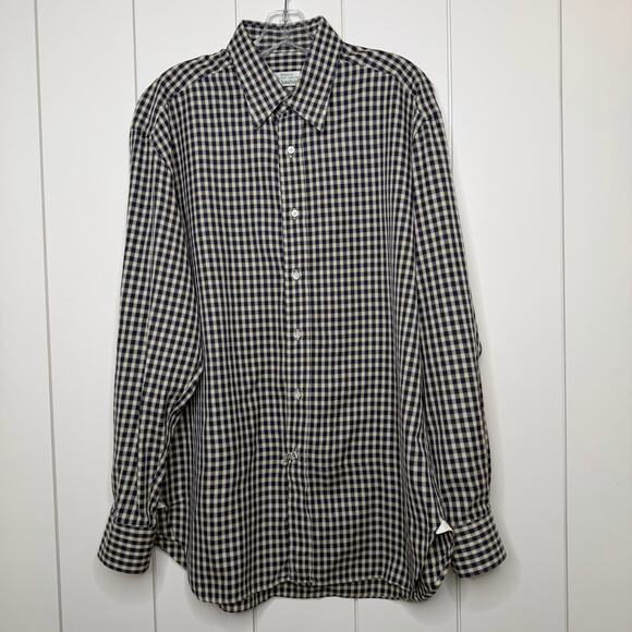 Borelli Other - Borrelli Napoli Gingham Button-Up Shirt L Made in Italy Cotton